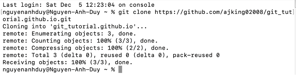 git clone