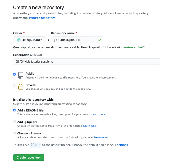 git new repository