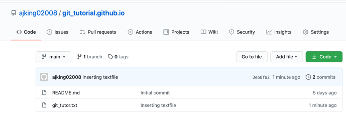 upload textfile to GitHub